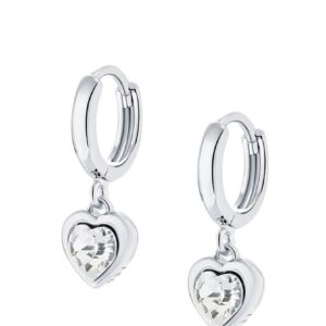 Heart Shaped Hoop Earrings