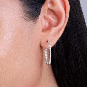 Rhodium Silver Earrings