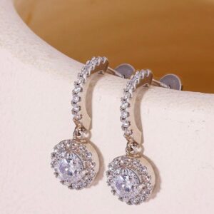 Rhodium Silver Hoop Earrings